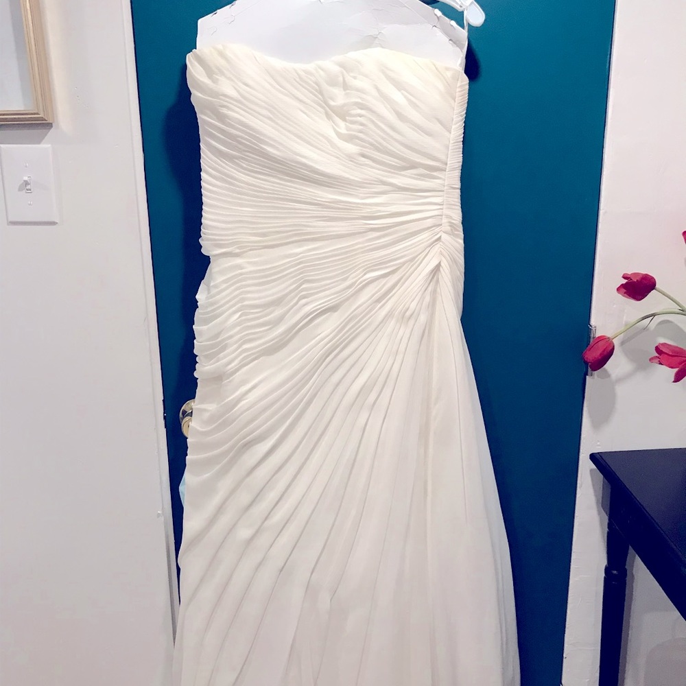 Wedding gown size 14, slip, bustier (38 C), and accessories. All for $400